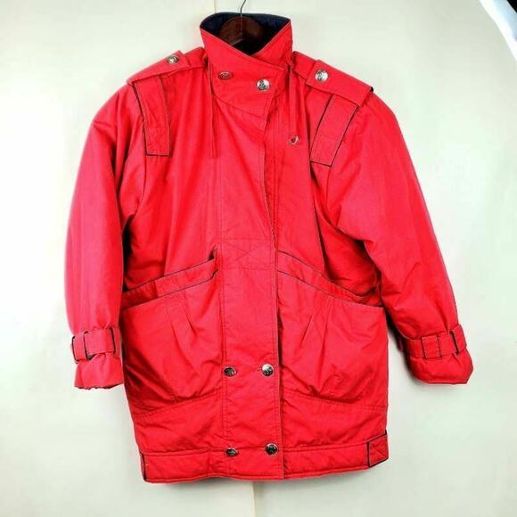 Mulberry Street Womens Jacket Coat Red Hook Loop Pockets Long Sleeve Buttons S - Picture 1 of 12